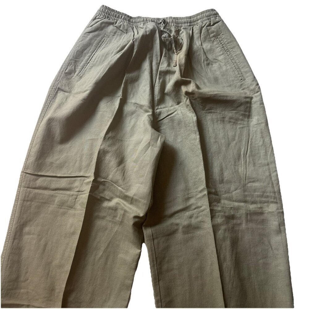 Hunt Club Ladies Light Green Pull On Pants Size Large Cotton Blend NWT